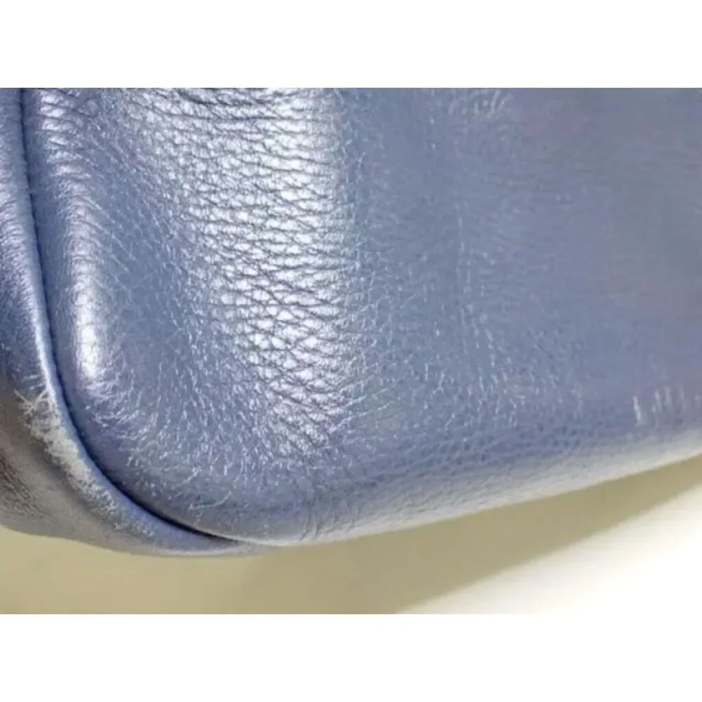 Salvatore Ferragamo Blue Leather Handbag
